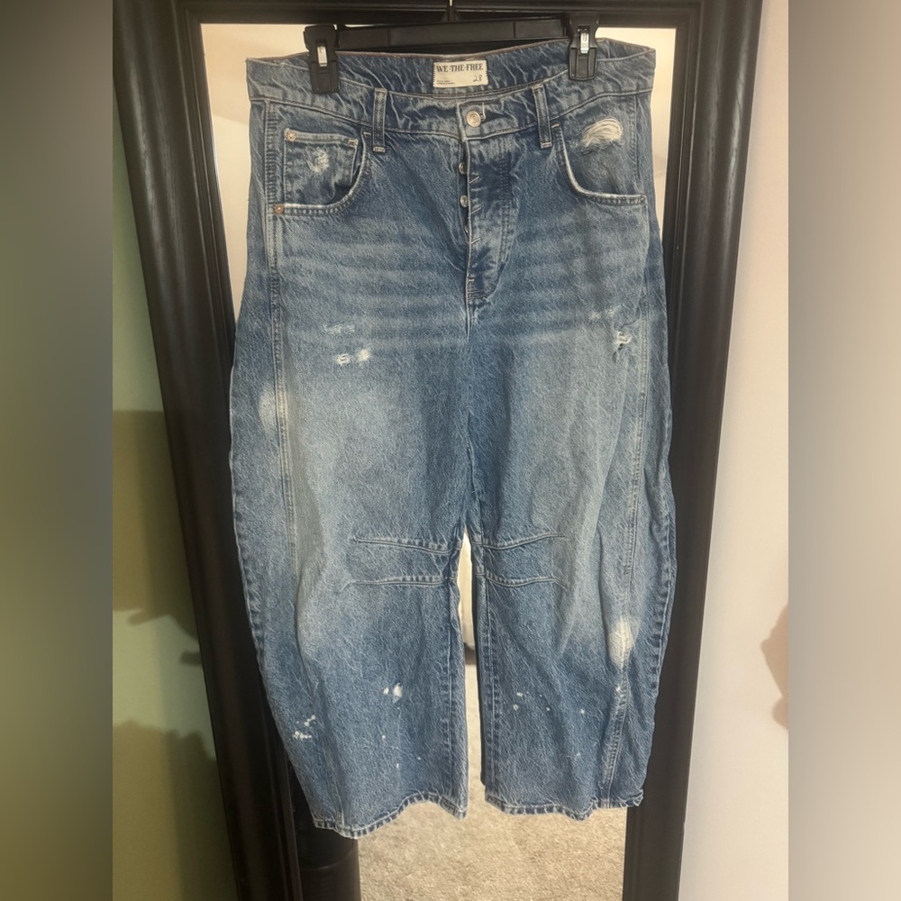 FREE PEOPLE BARREL JEANS
